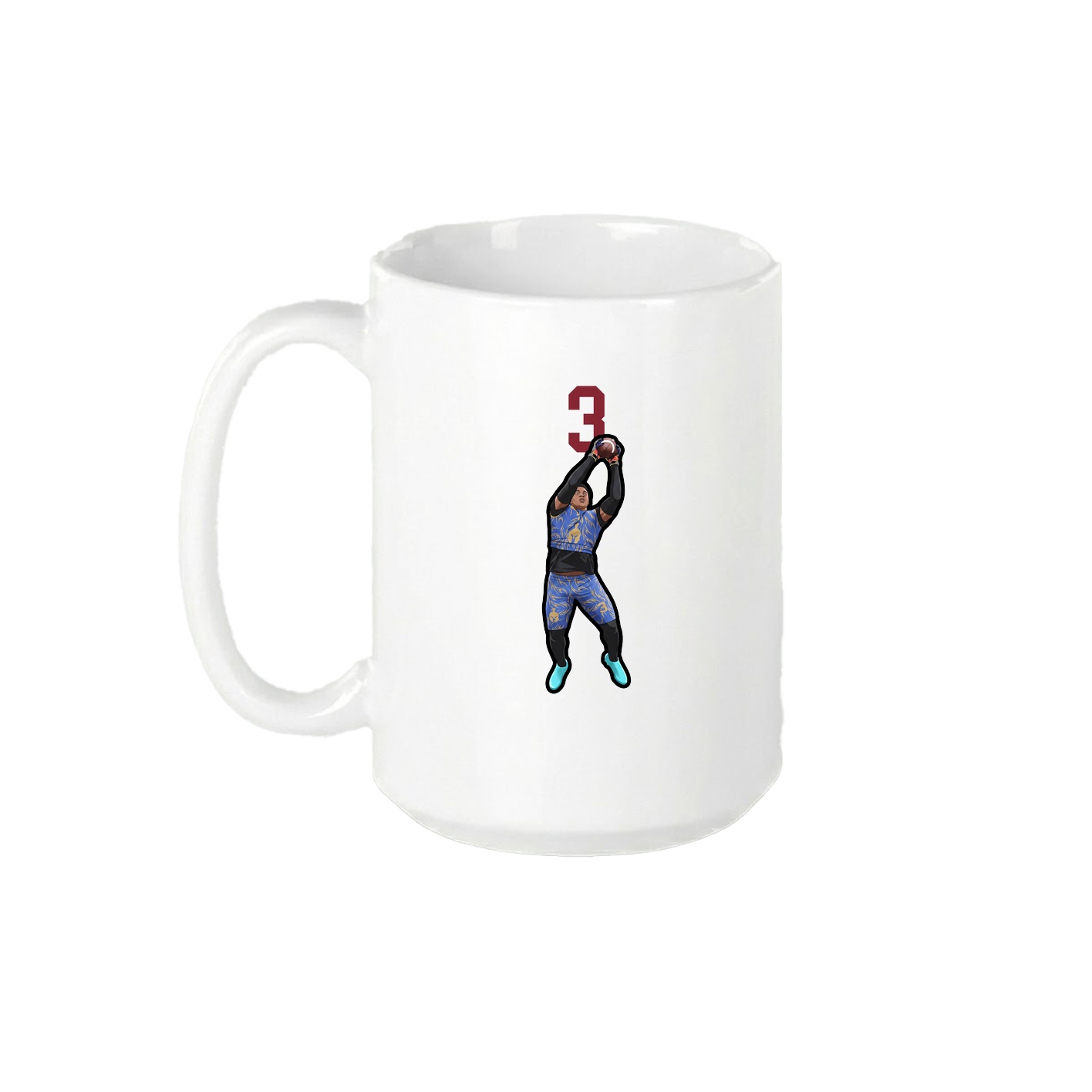 15oz Coffee Mug — Number Top in White