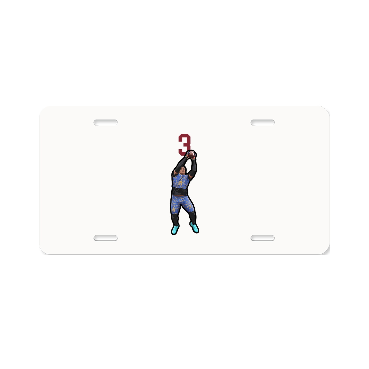 License Plate — Number Top in Classic