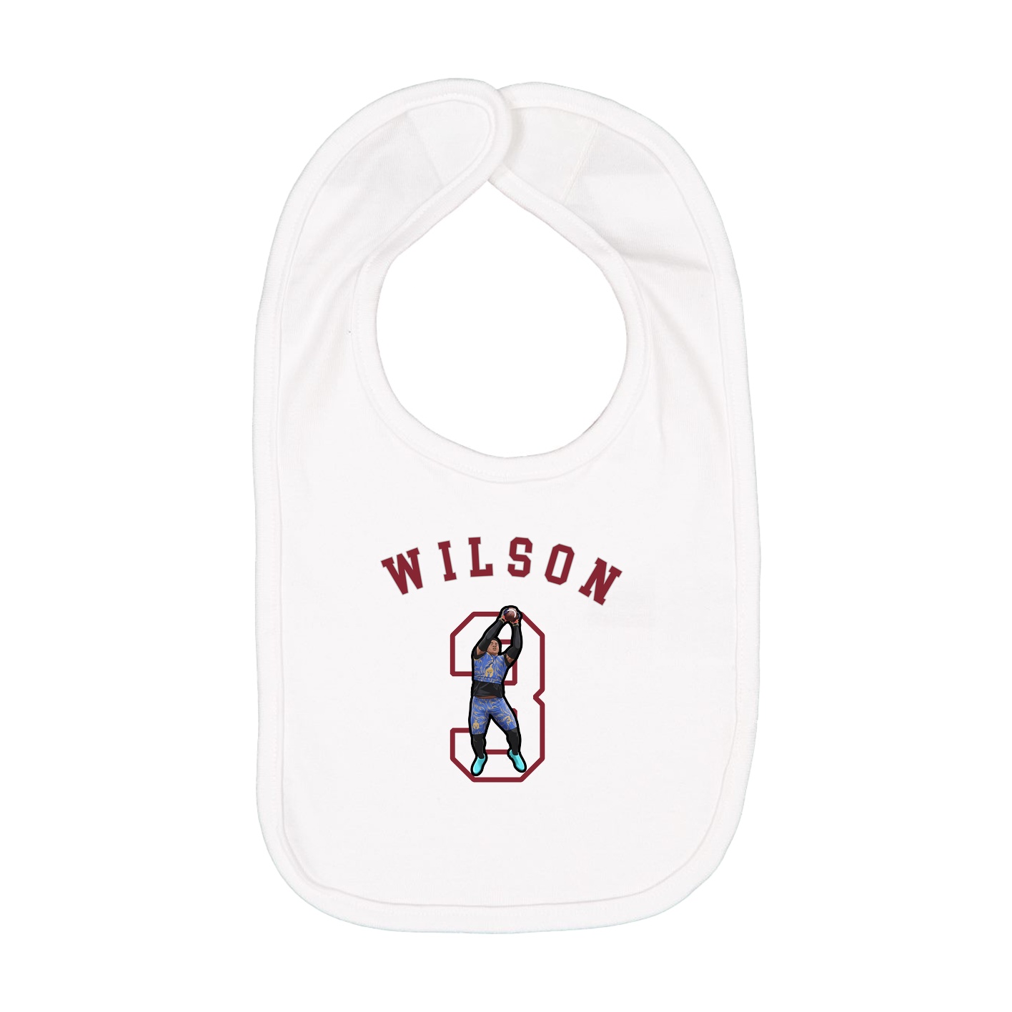 Infant Bib — Shirsey Arch in White