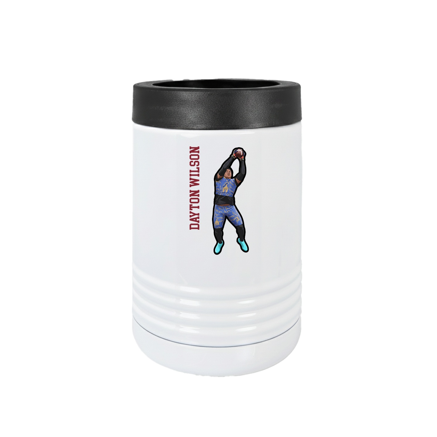 Beverage Holder — Name Vertical in White
