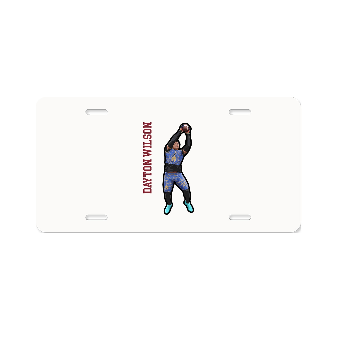 License Plate — Name Vertical in Classic