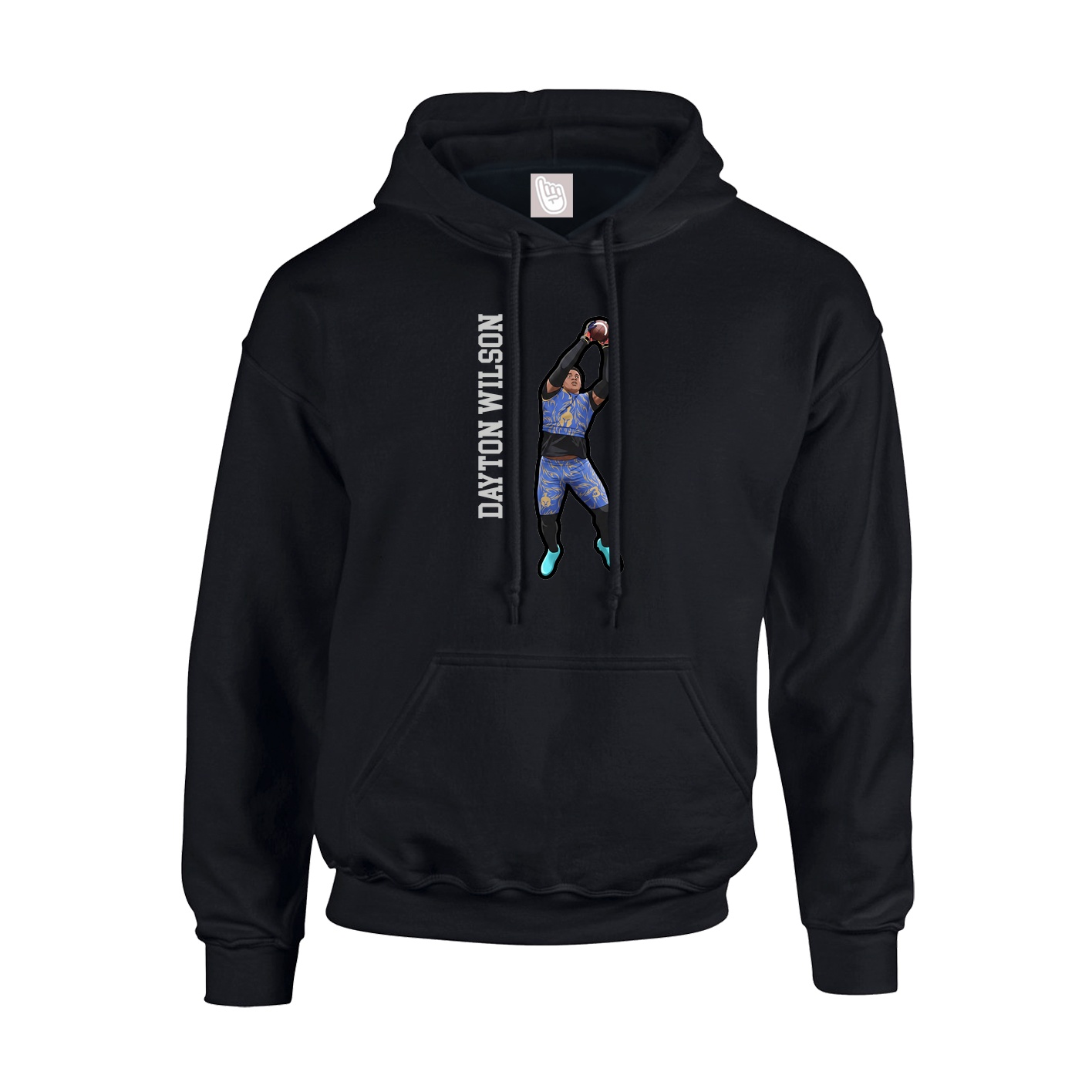 Hoodie — Name Vertical in Black