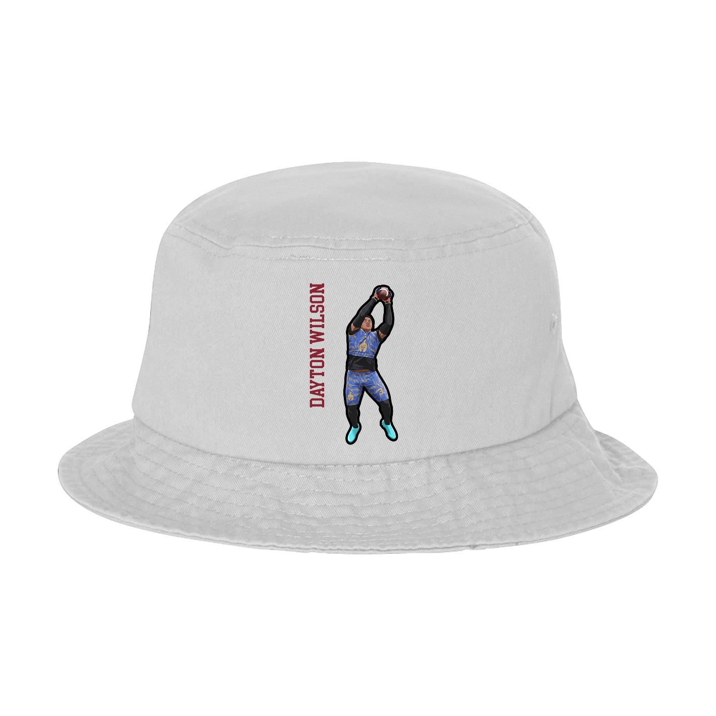 Bucket Cap — Name Vertical in White