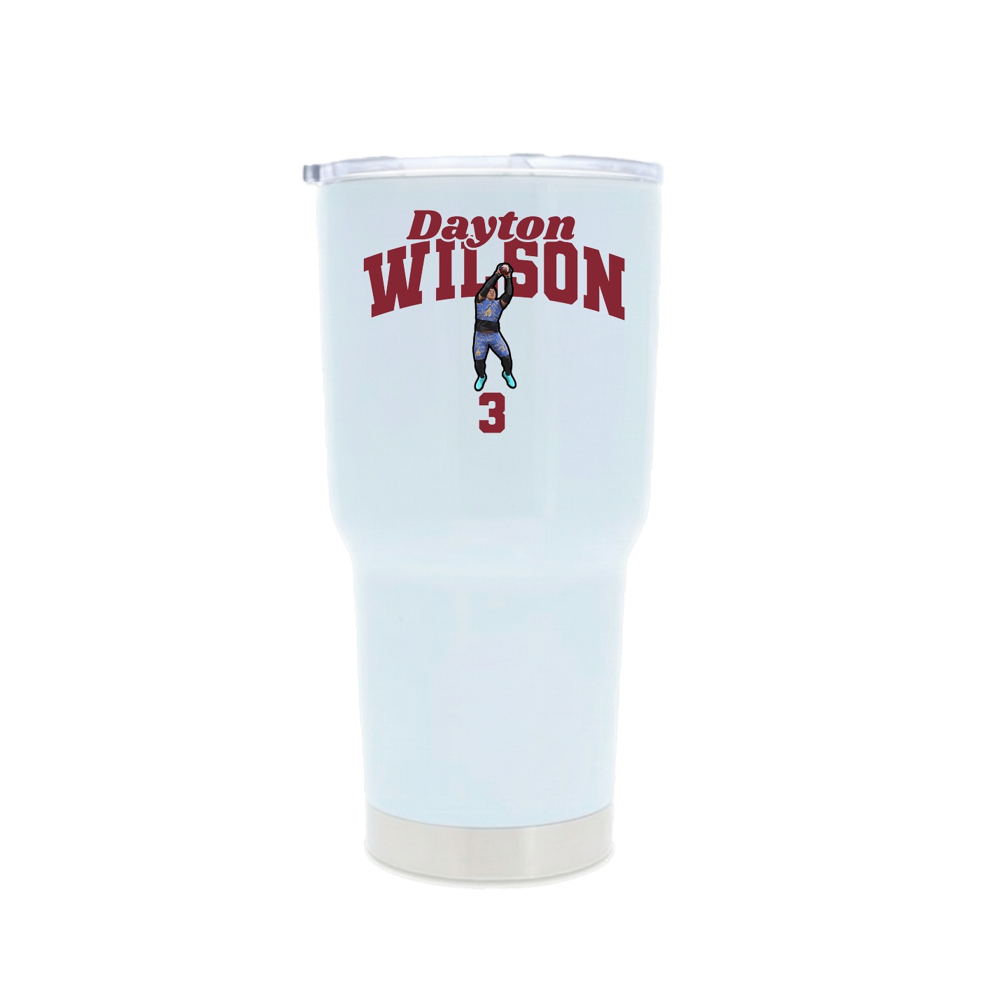 30oz Stainless Steel Tumbler — Signature Arch in White