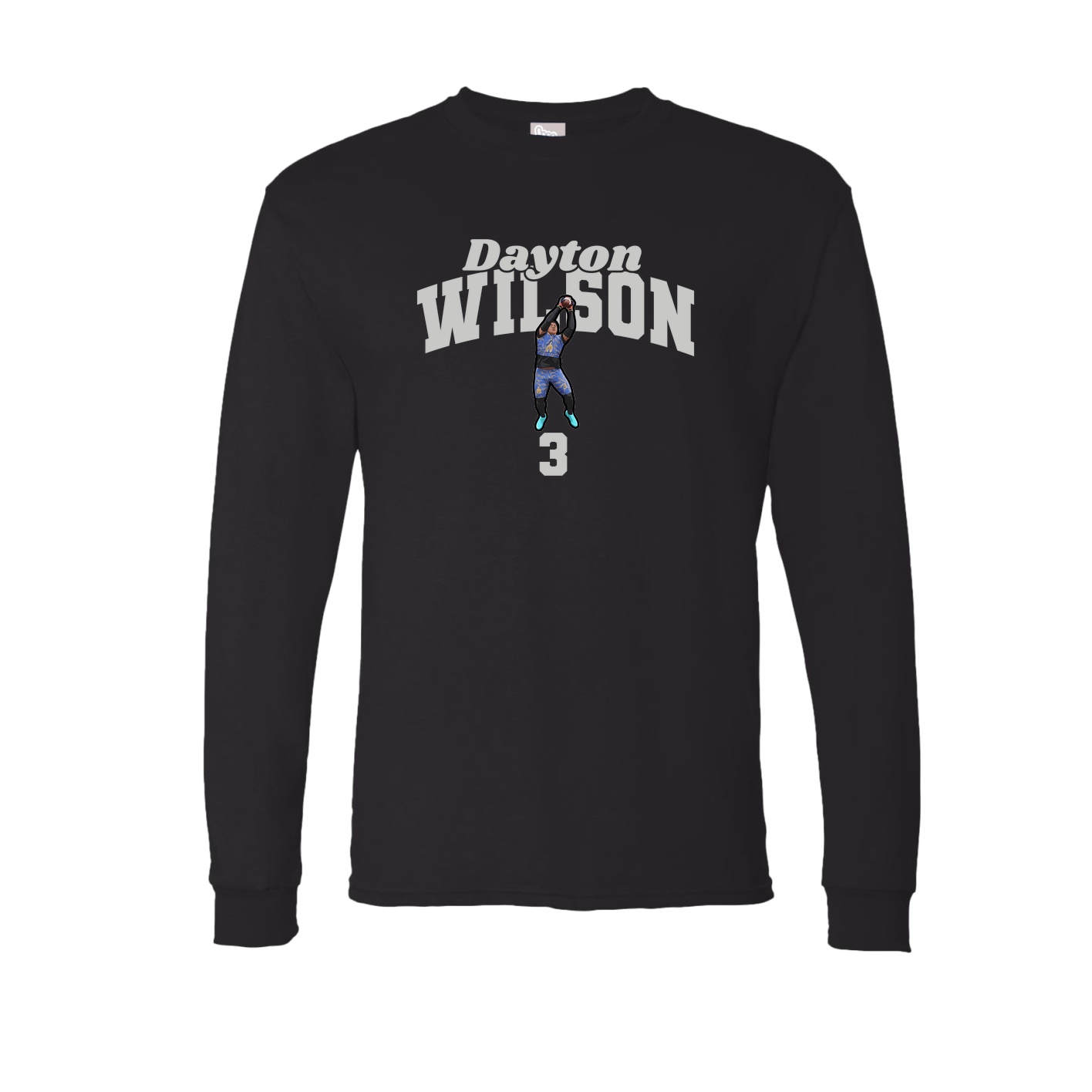 Long Sleeve Tee — Signature Arch in Black