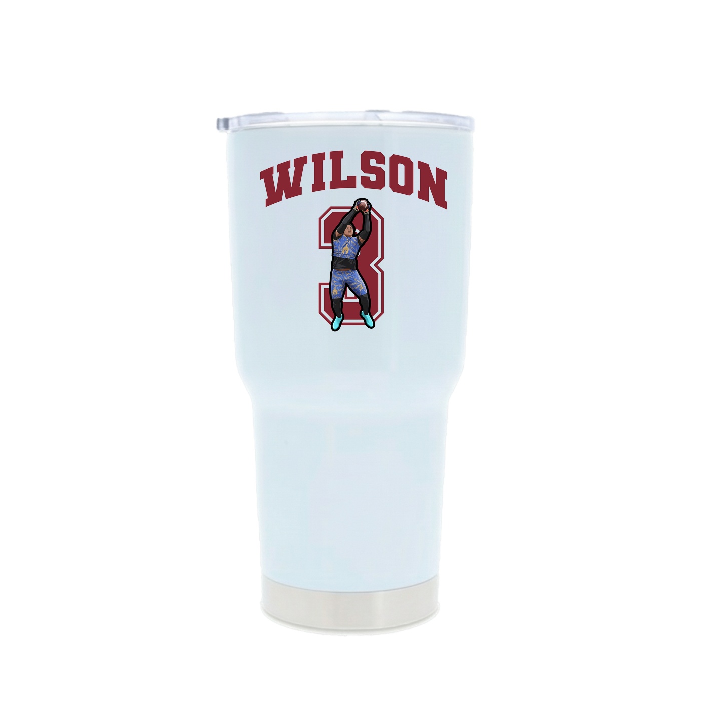 30oz Stainless Steel Tumbler — Number in White