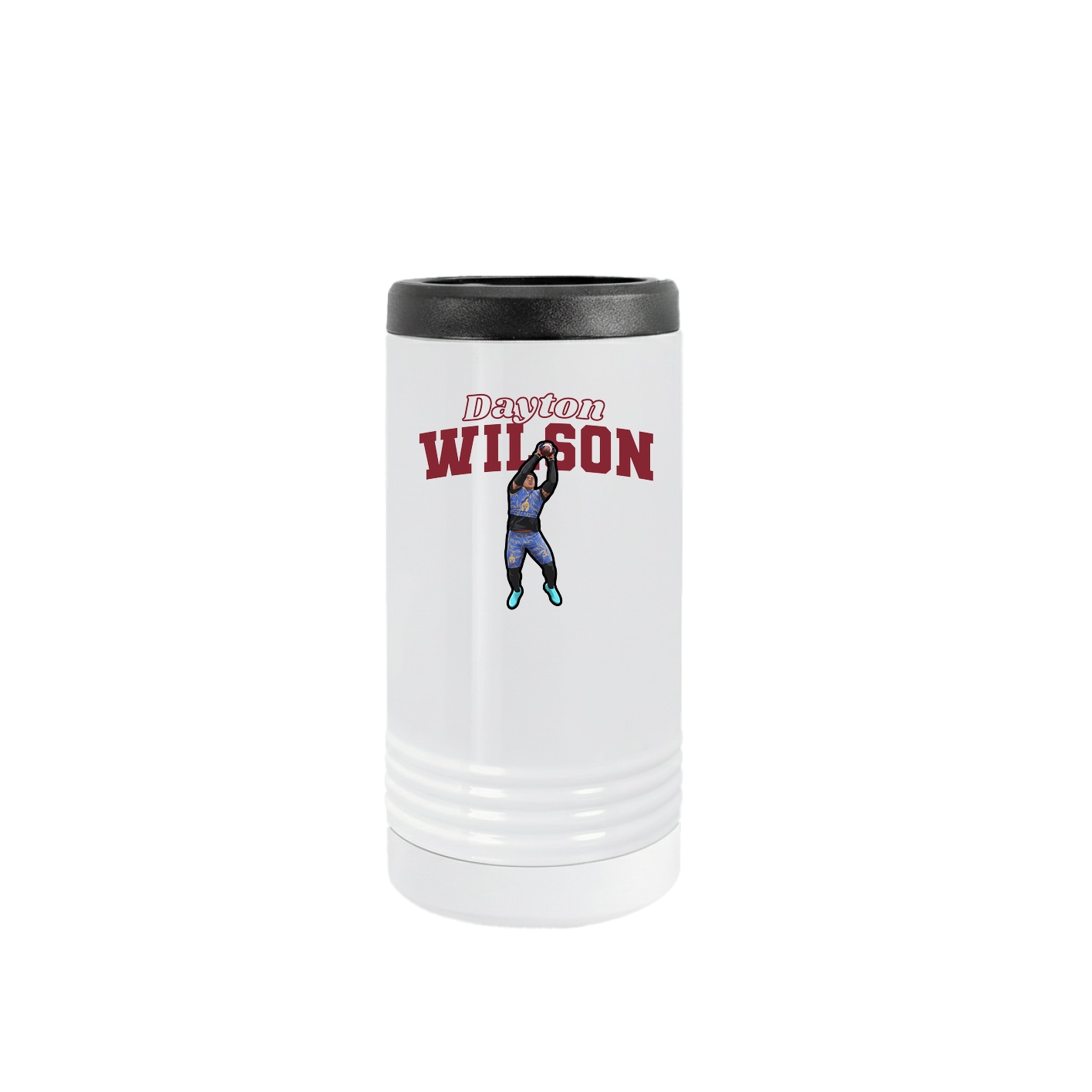 Slim Beverage Holder — Name Arch in White