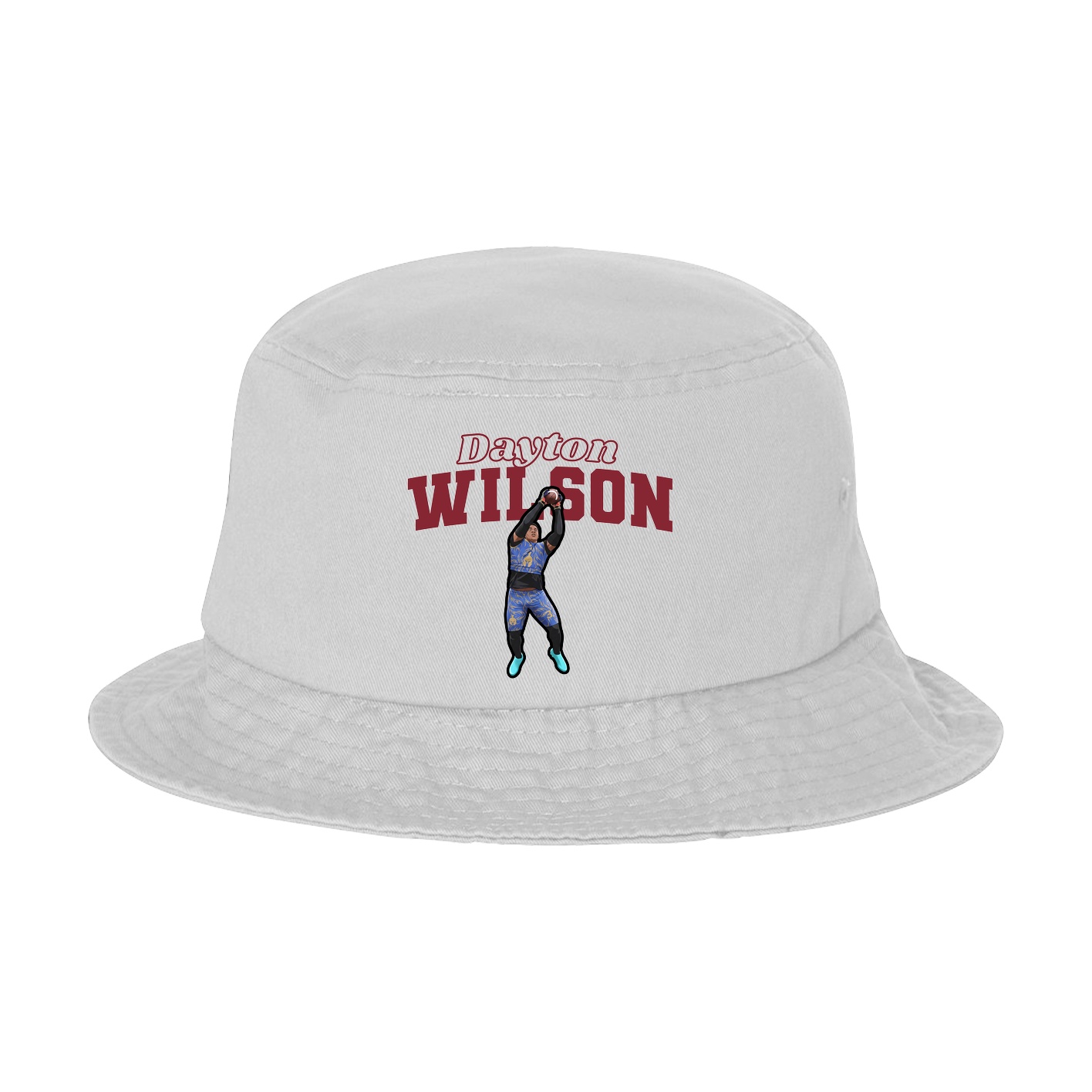 Bucket Cap — Name Arch in White