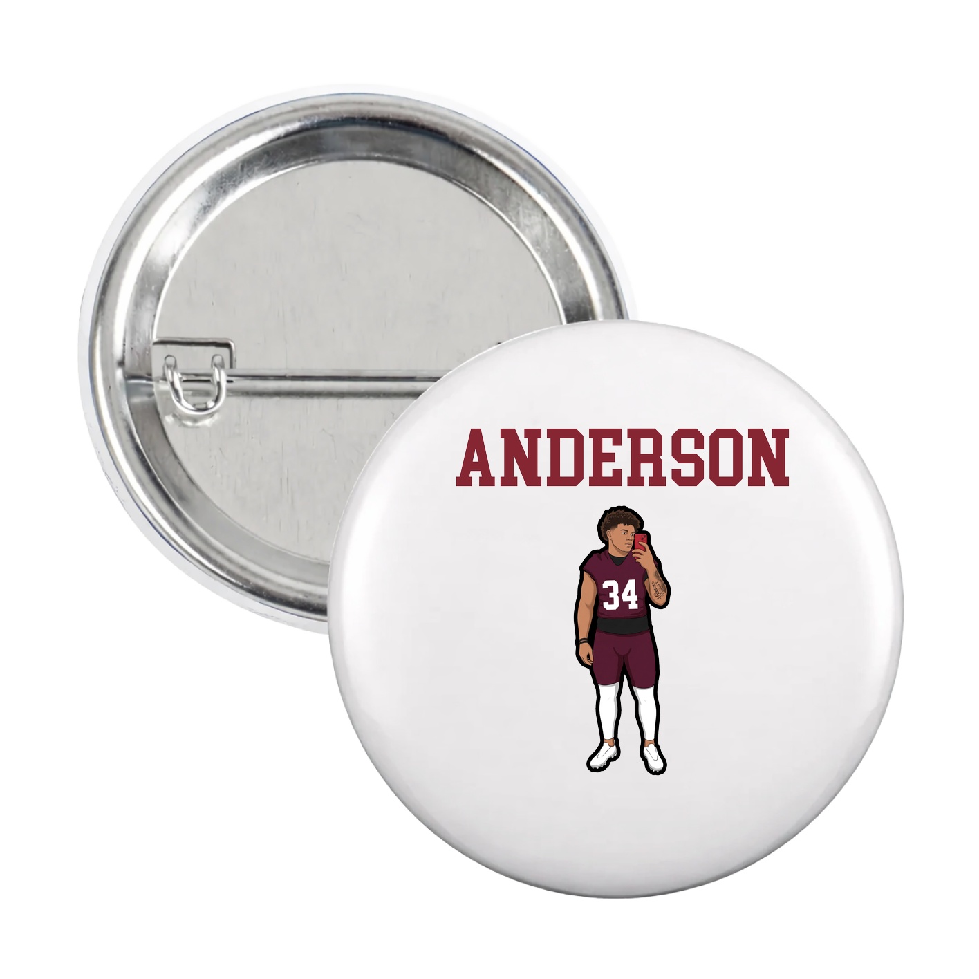 Game Day Button — Shirsey in White