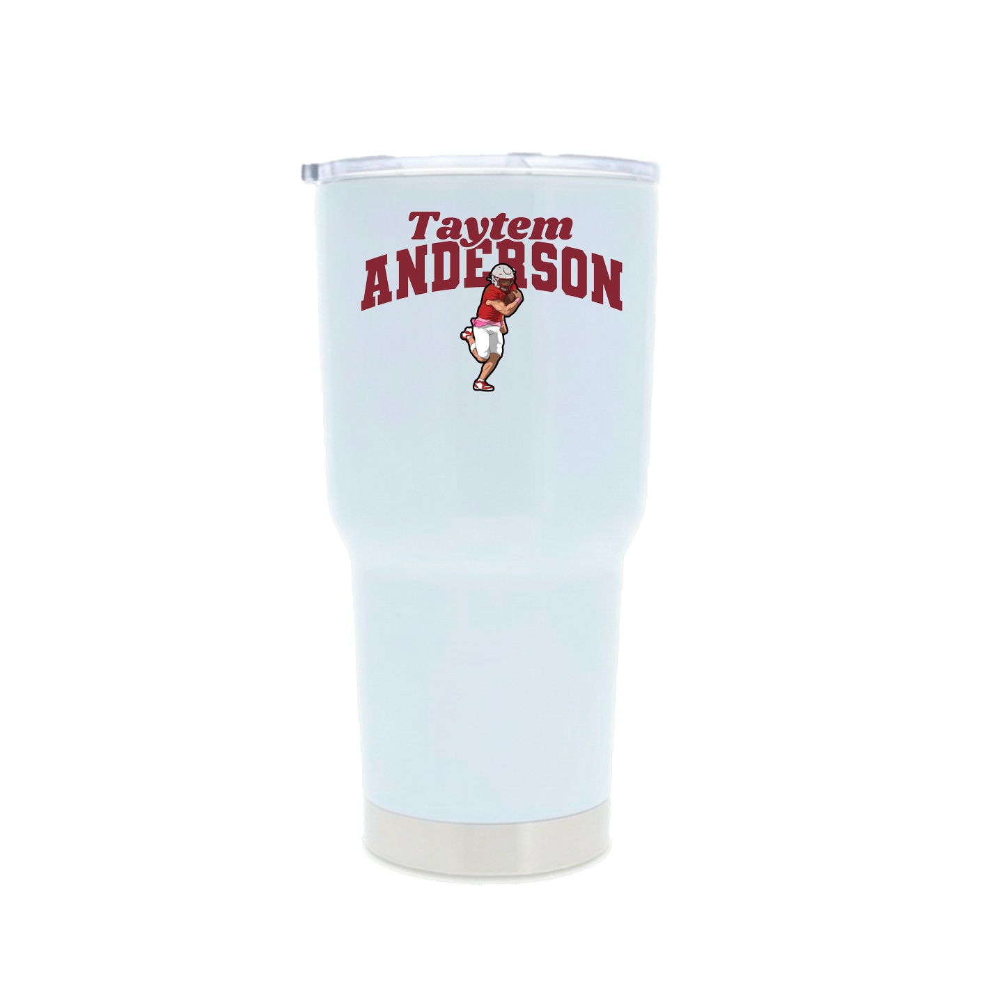 30oz Stainless Steel Tumbler — Signature Arch in White