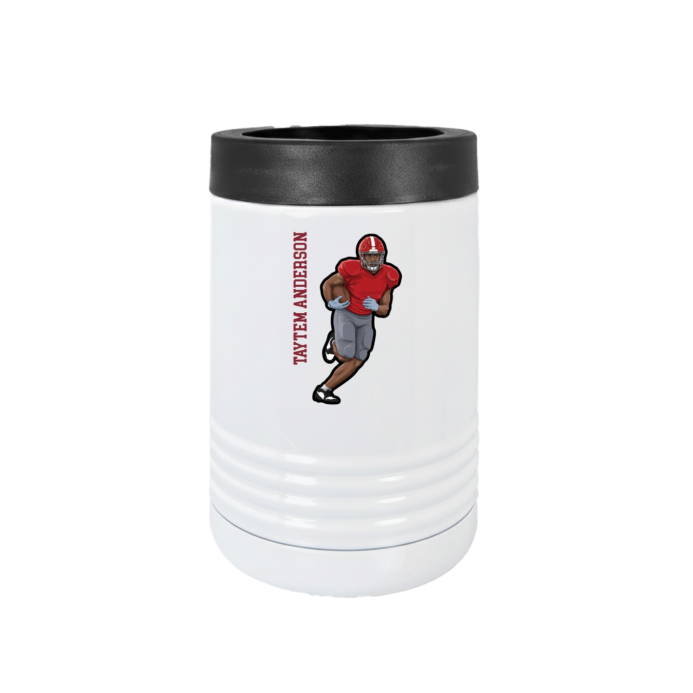 Beverage Holder — Name Vertical in White