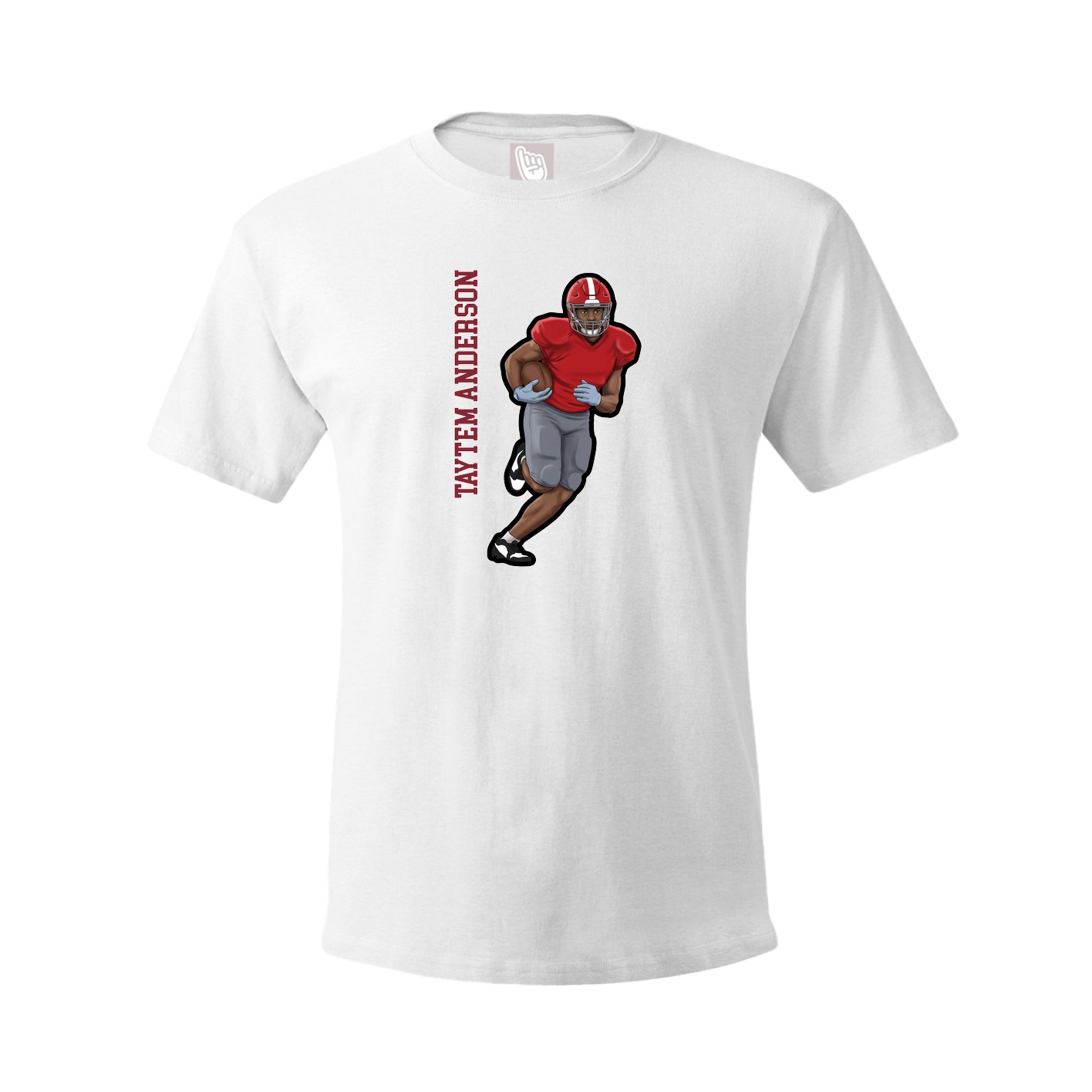 Tee — Name Vertical in White