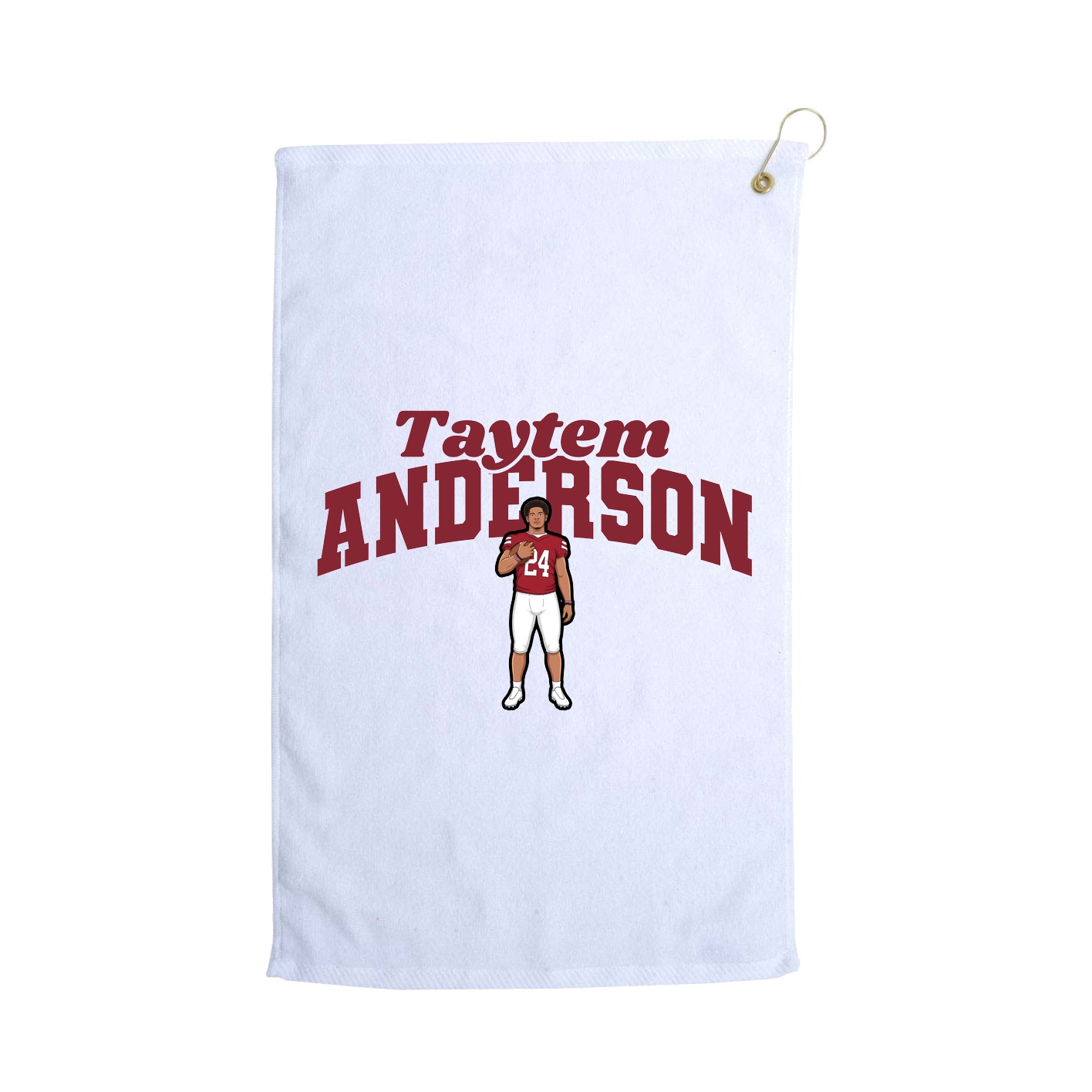Golf Towel — Signature Arch in White
