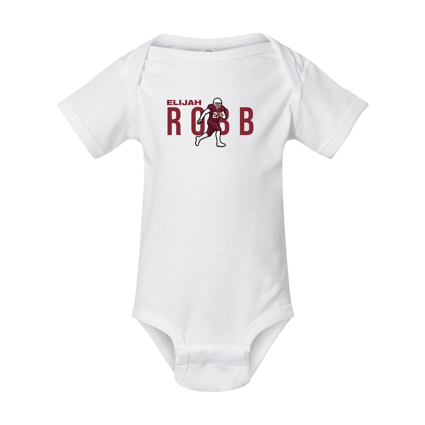 Baby Onesie — Player Name in White
