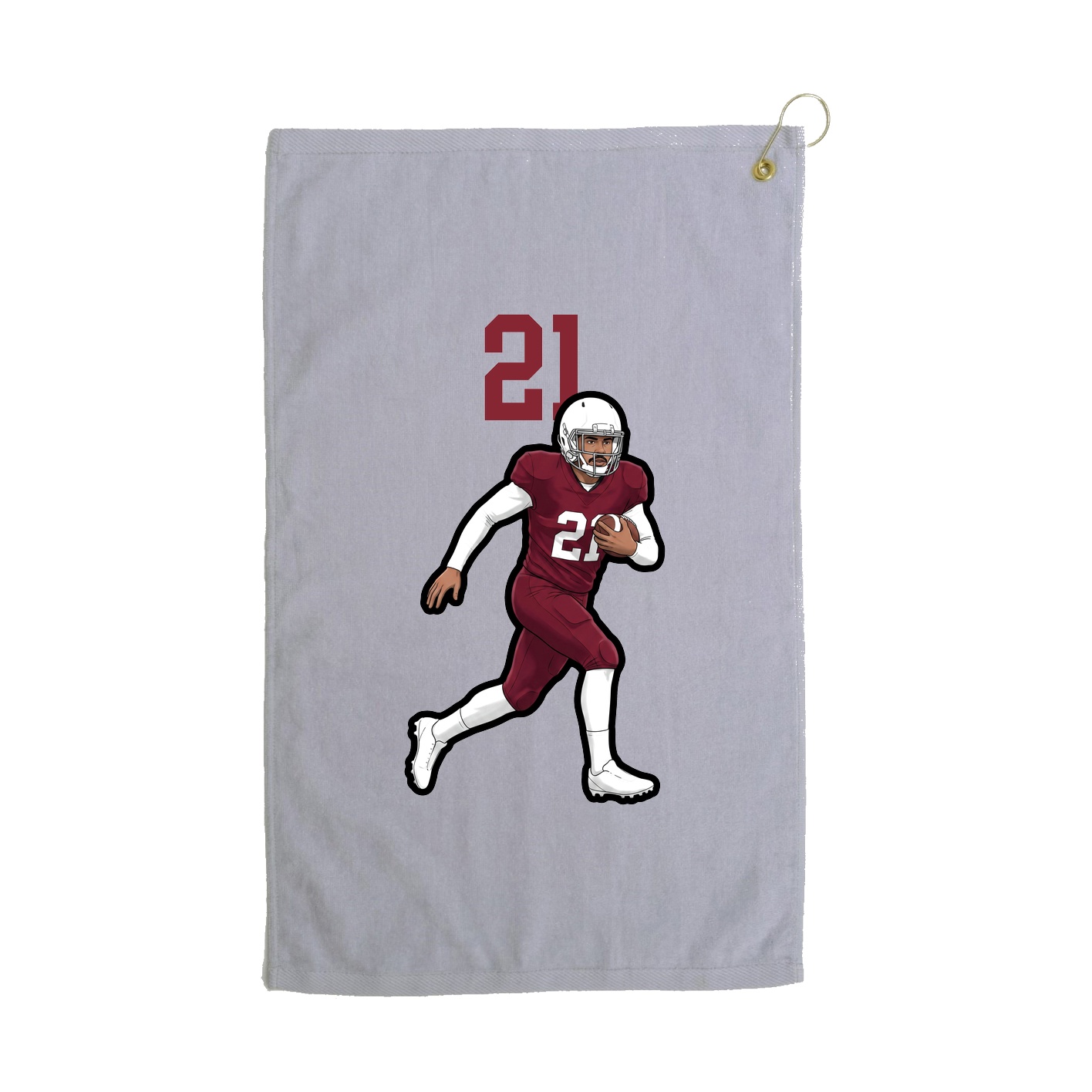 Golf Towel — Number Top in Grey