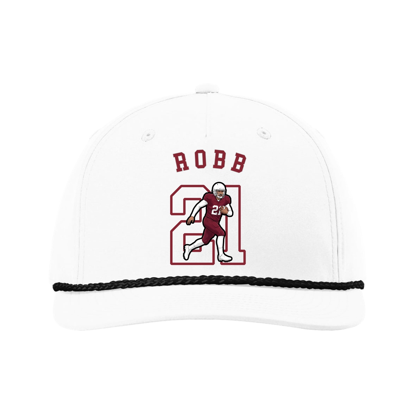 Five-Panel Classic Rope Cap — Shirsey Arch in White