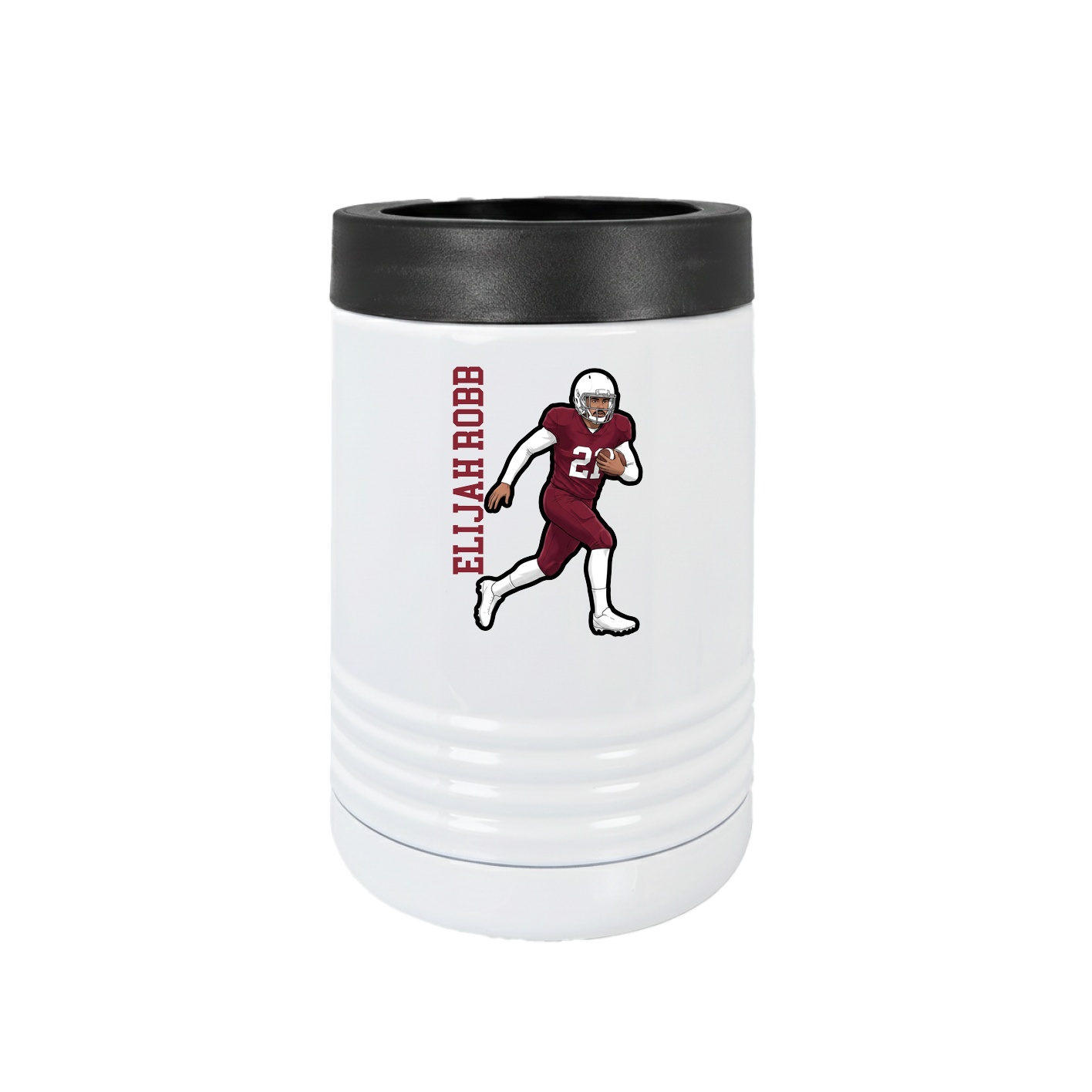 Beverage Holder — Name Vertical in White