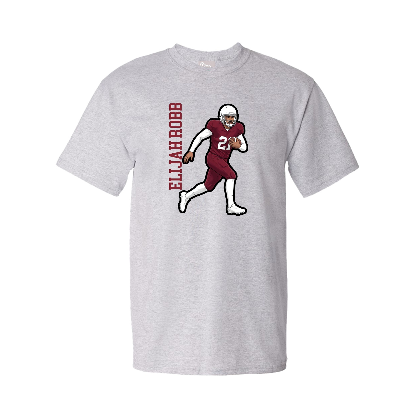 Tee — Name Vertical in Grey