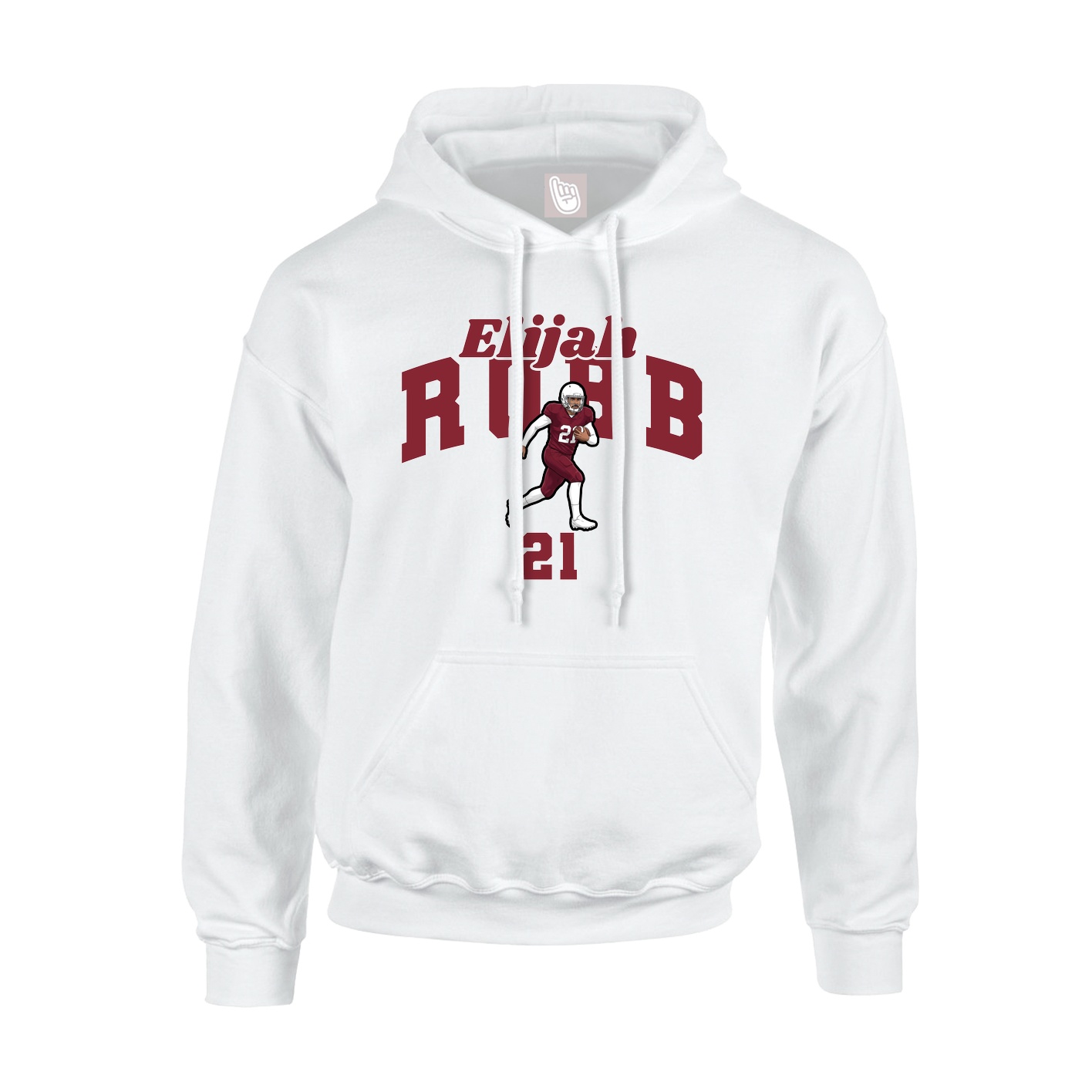 Youth Hoodie — Signature Arch in White
