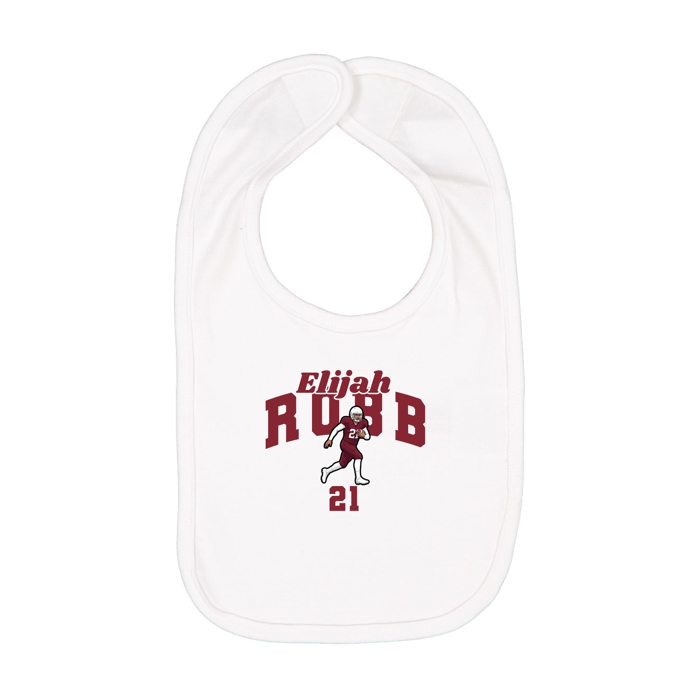 Infant Bib — Signature Arch in White