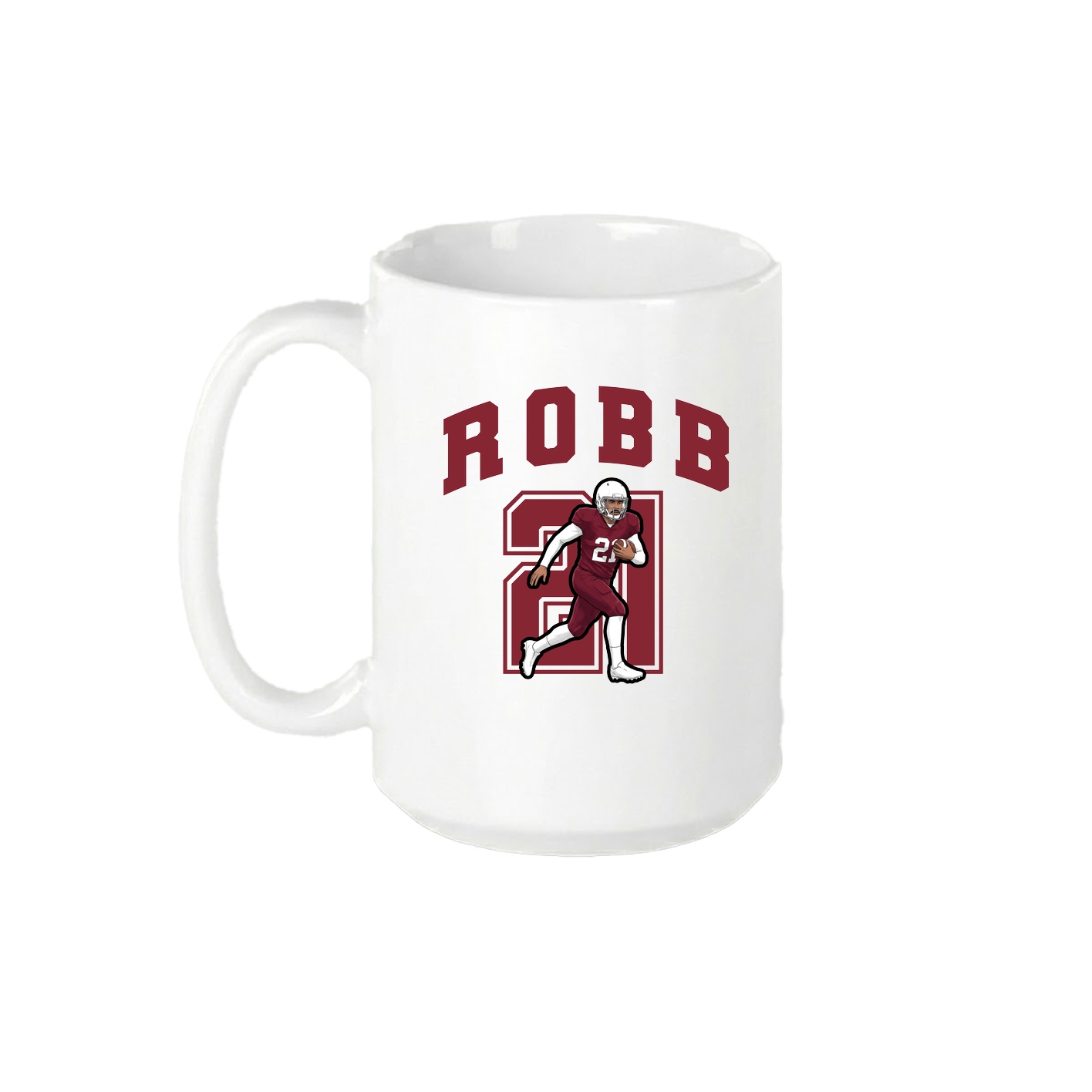 15oz Coffee Mug — Number in White