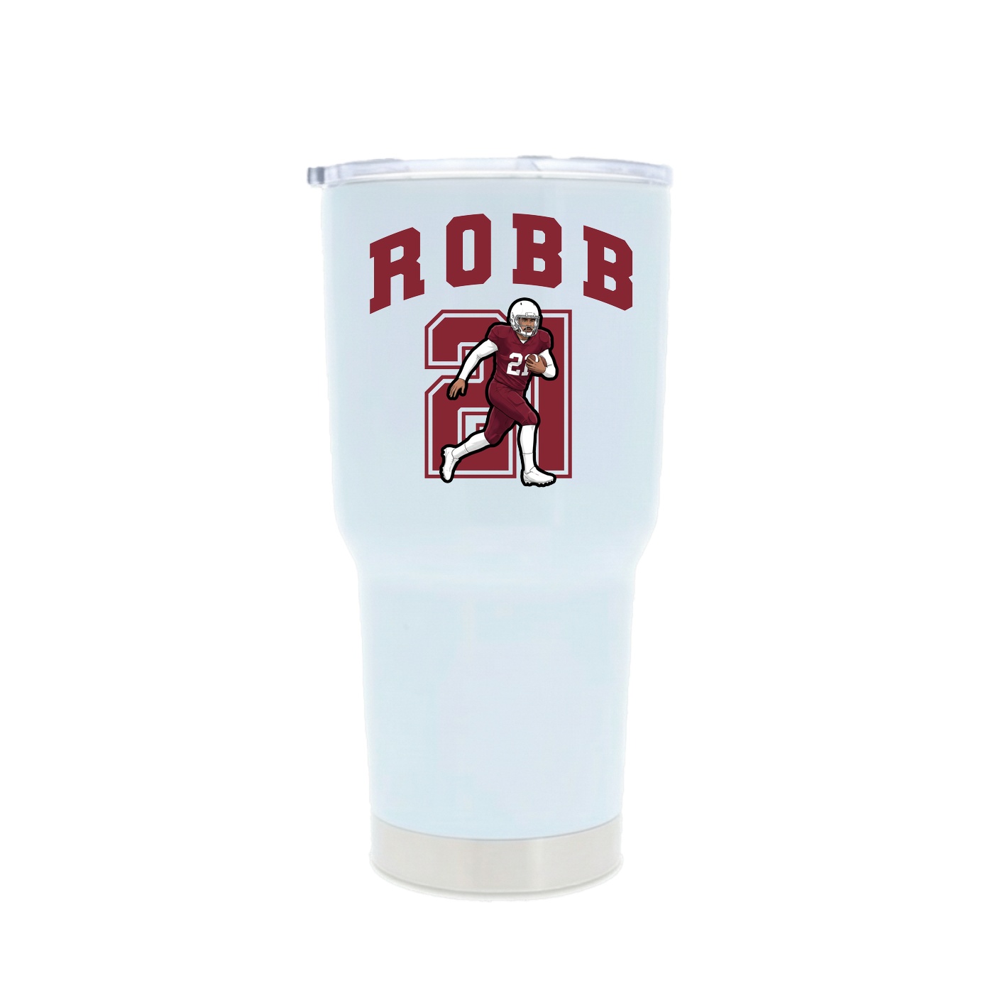 30oz Stainless Steel Tumbler — Number in White