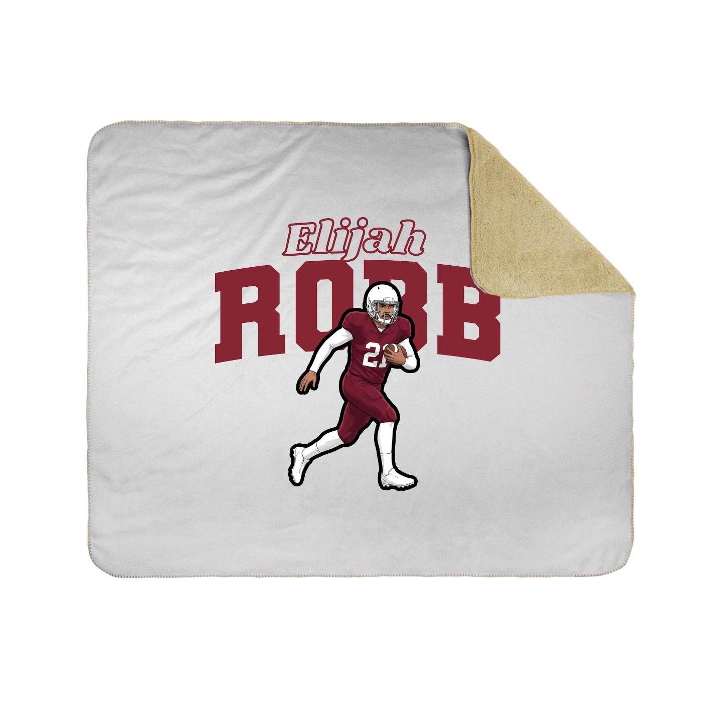 Throw Blanket — Name Arch in White