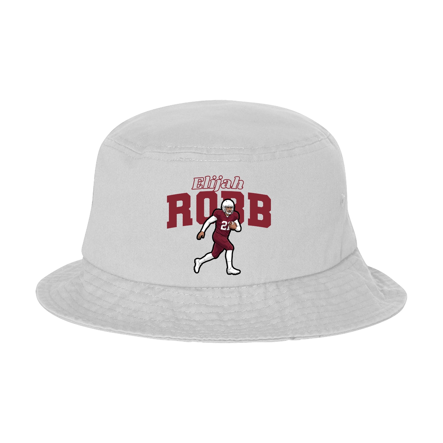 Bucket Cap — Name Arch in White