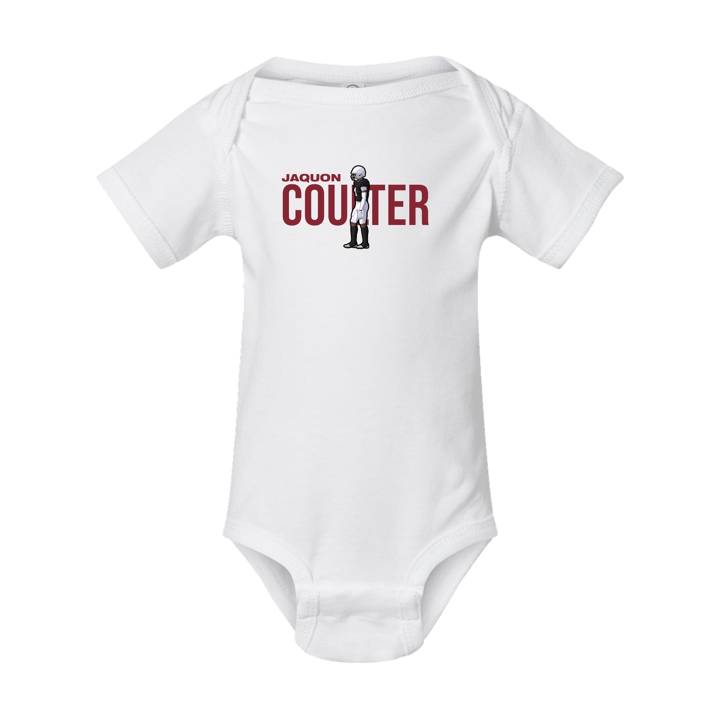 Baby Onesie — Player Name in White
