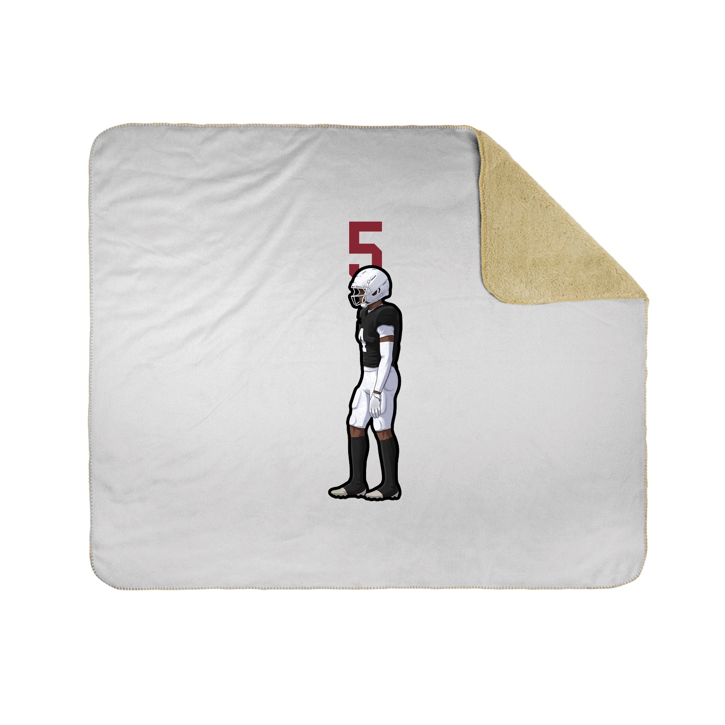 Throw Blanket — Number Top in White