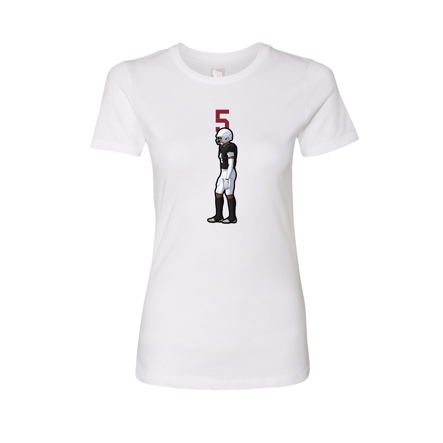 Fitted Women's Tee — Number Top in White