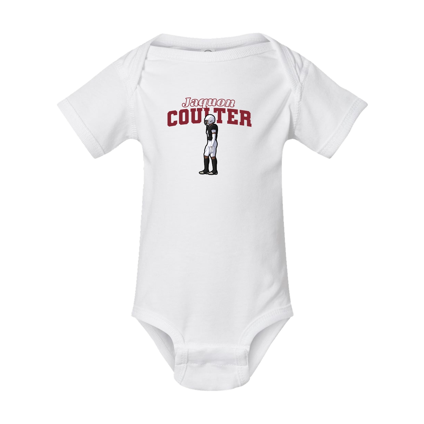 Baby Onesie — Name Arch in White