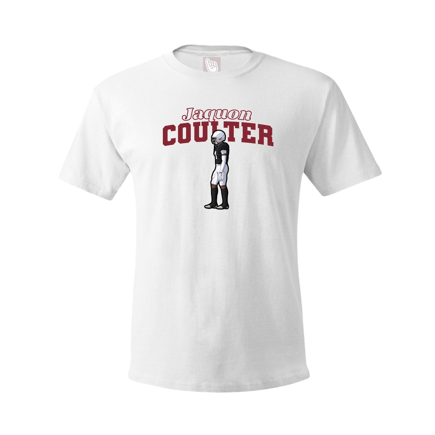 Youth Tee — Name Arch in White