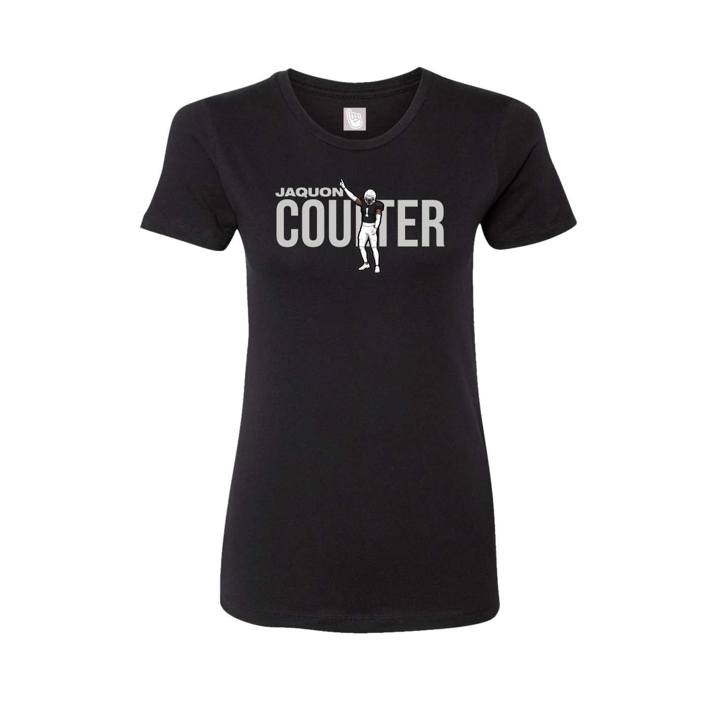 Fitted Women's Tee — Player Name in Black