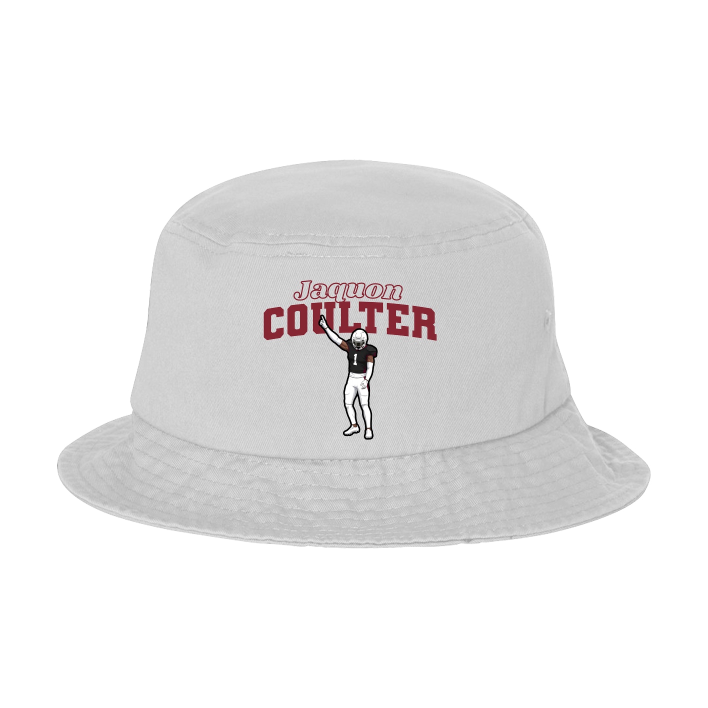 Bucket Cap — Name Arch in White