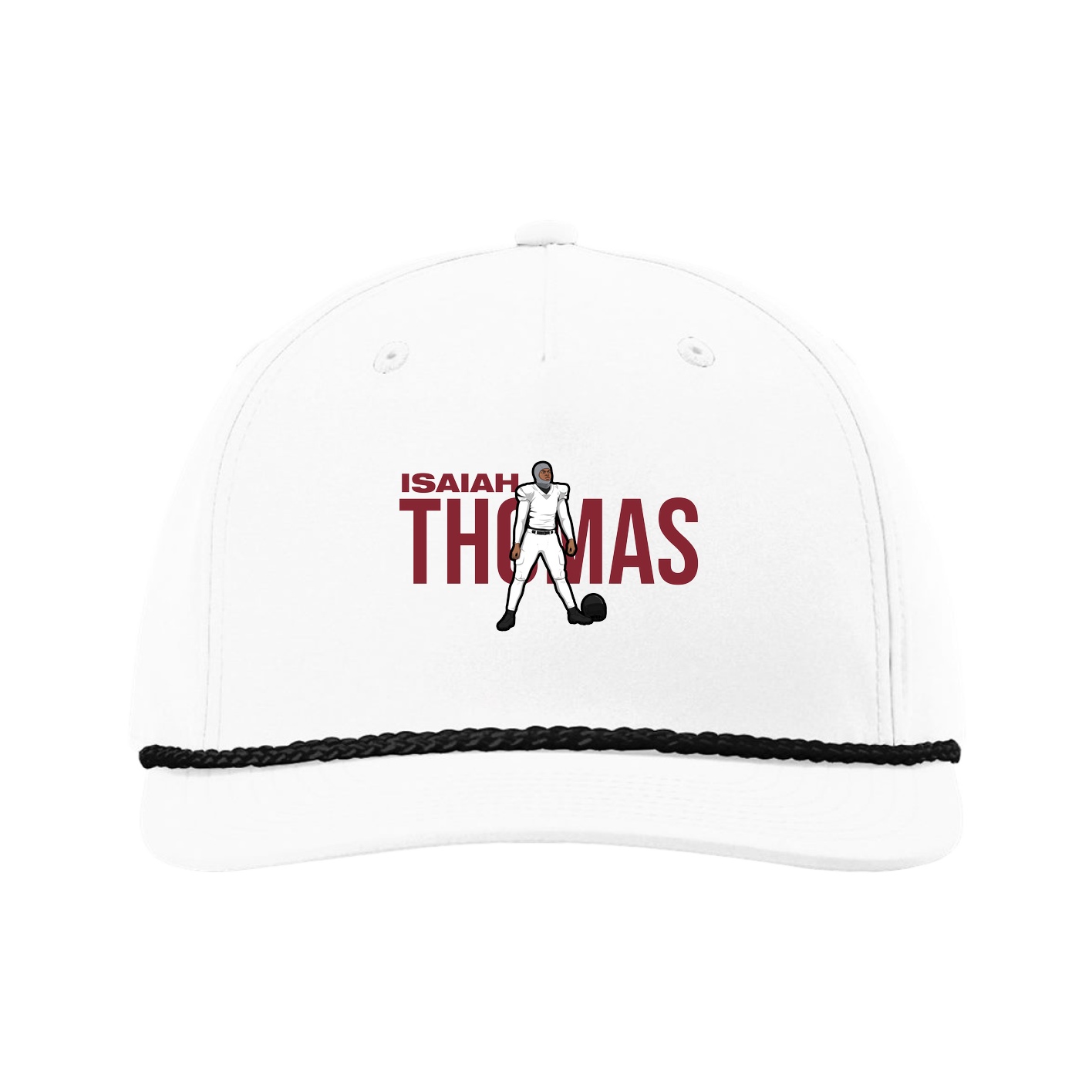 Five-Panel Classic Rope Cap — Player Name in White