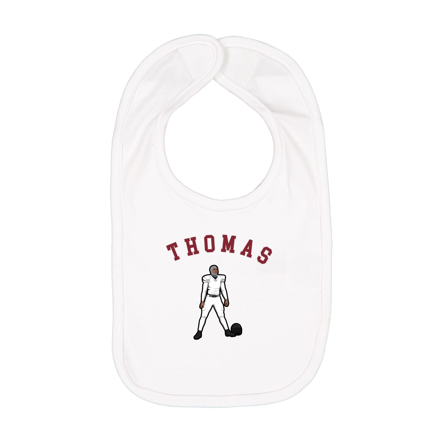 Infant Bib — Shirsey Arch in White
