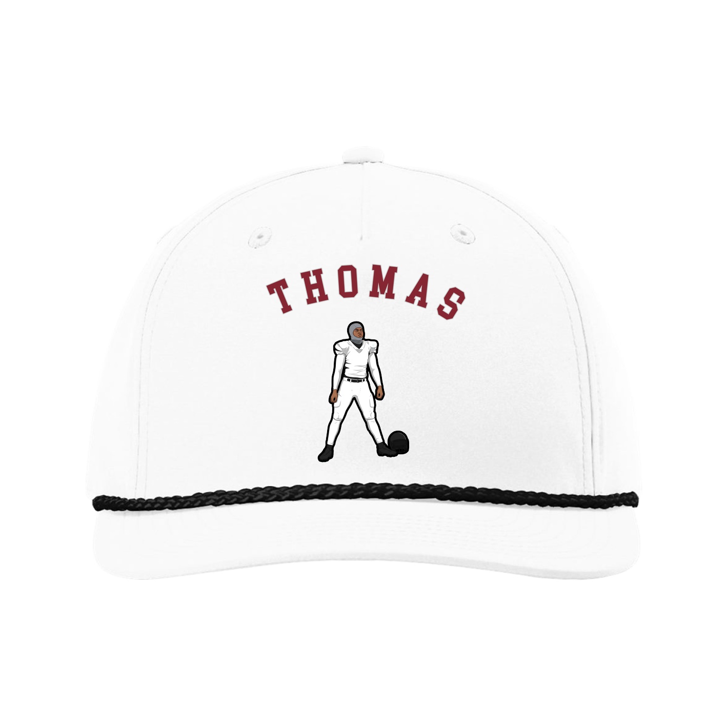Five-Panel Classic Rope Cap — Shirsey Arch in White
