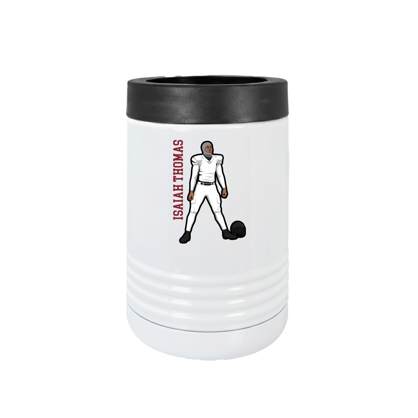 Beverage Holder — Name Vertical in White