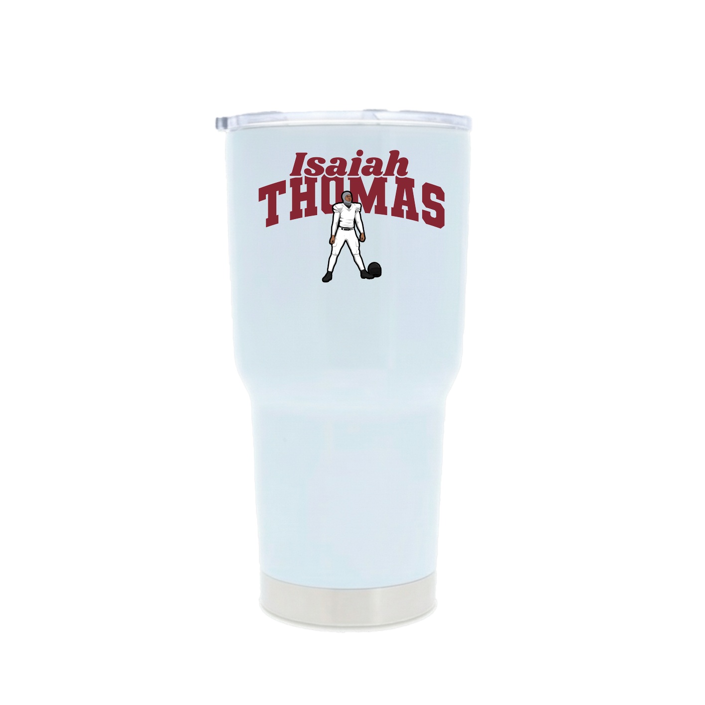 30oz Stainless Steel Tumbler — Signature Arch in White