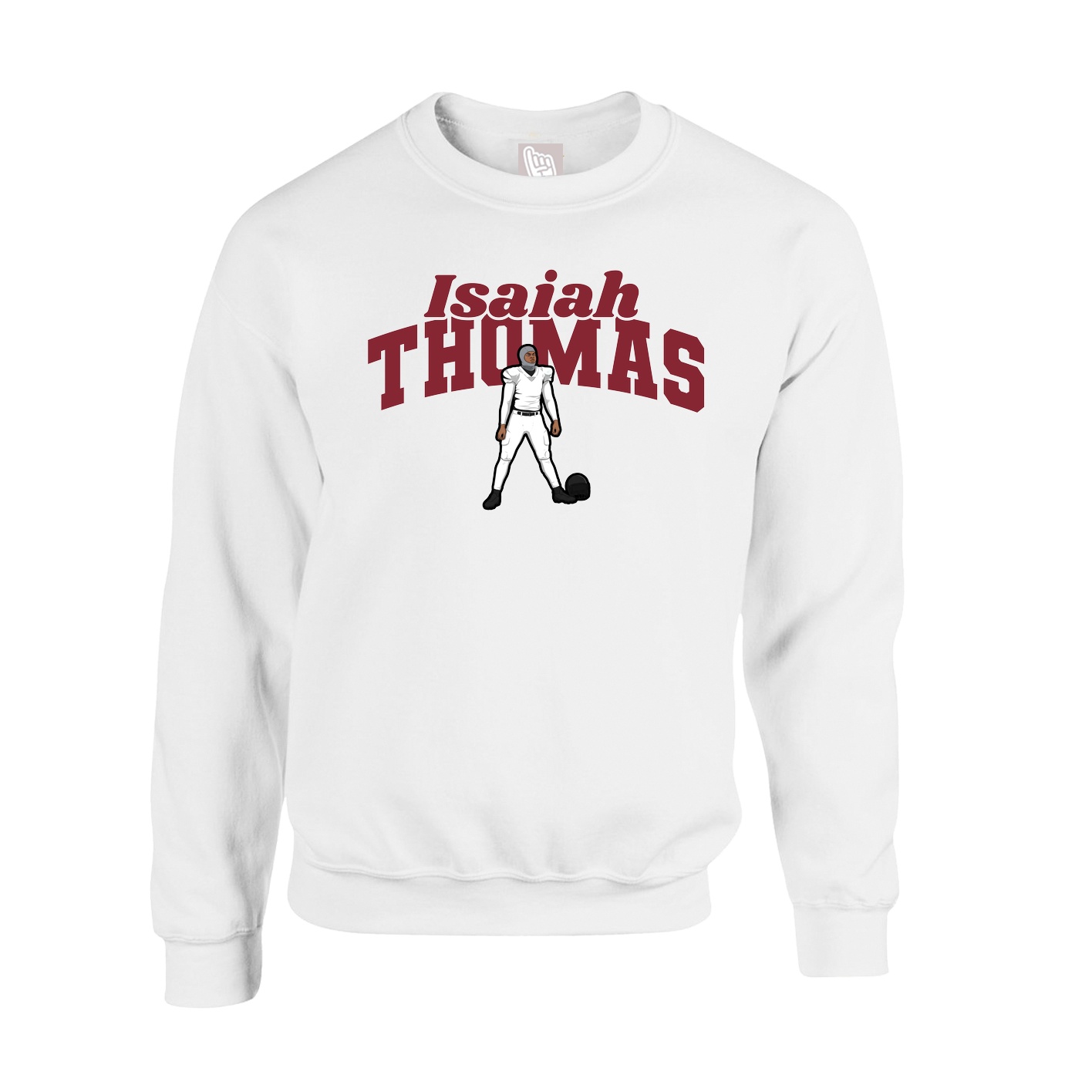 Fleece Crew — Signature Arch in White
