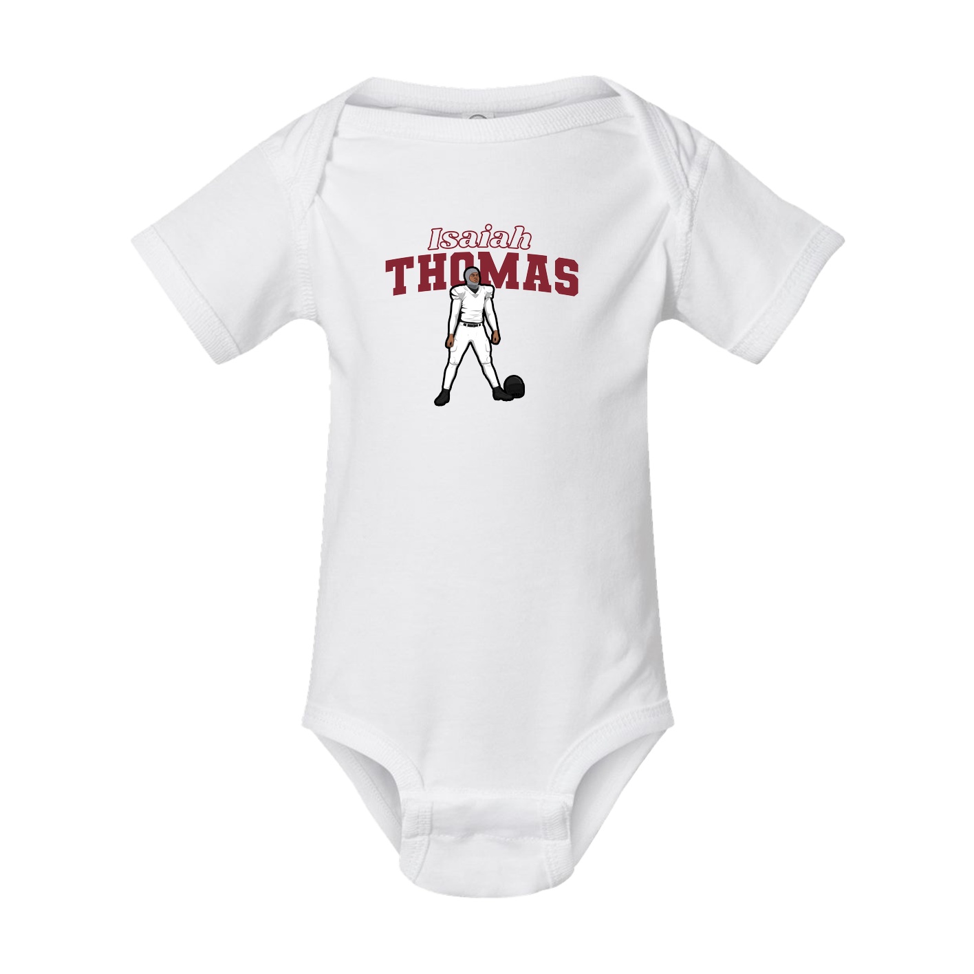 Baby Onesie — Name Arch in White