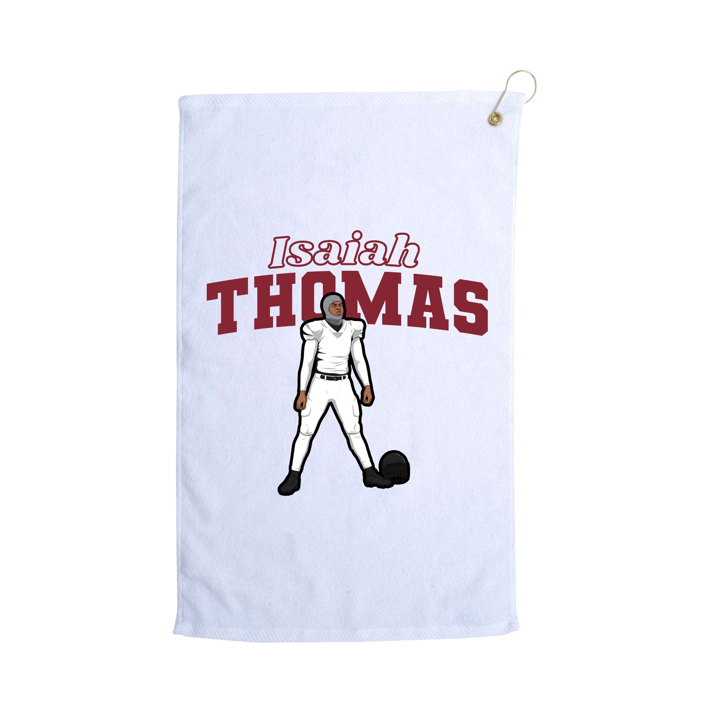 Golf Towel — Name Arch in White