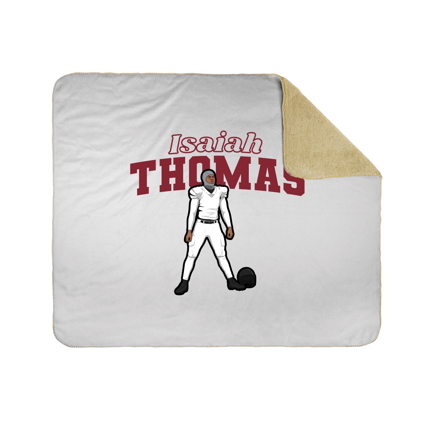 Throw Blanket — Name Arch in White