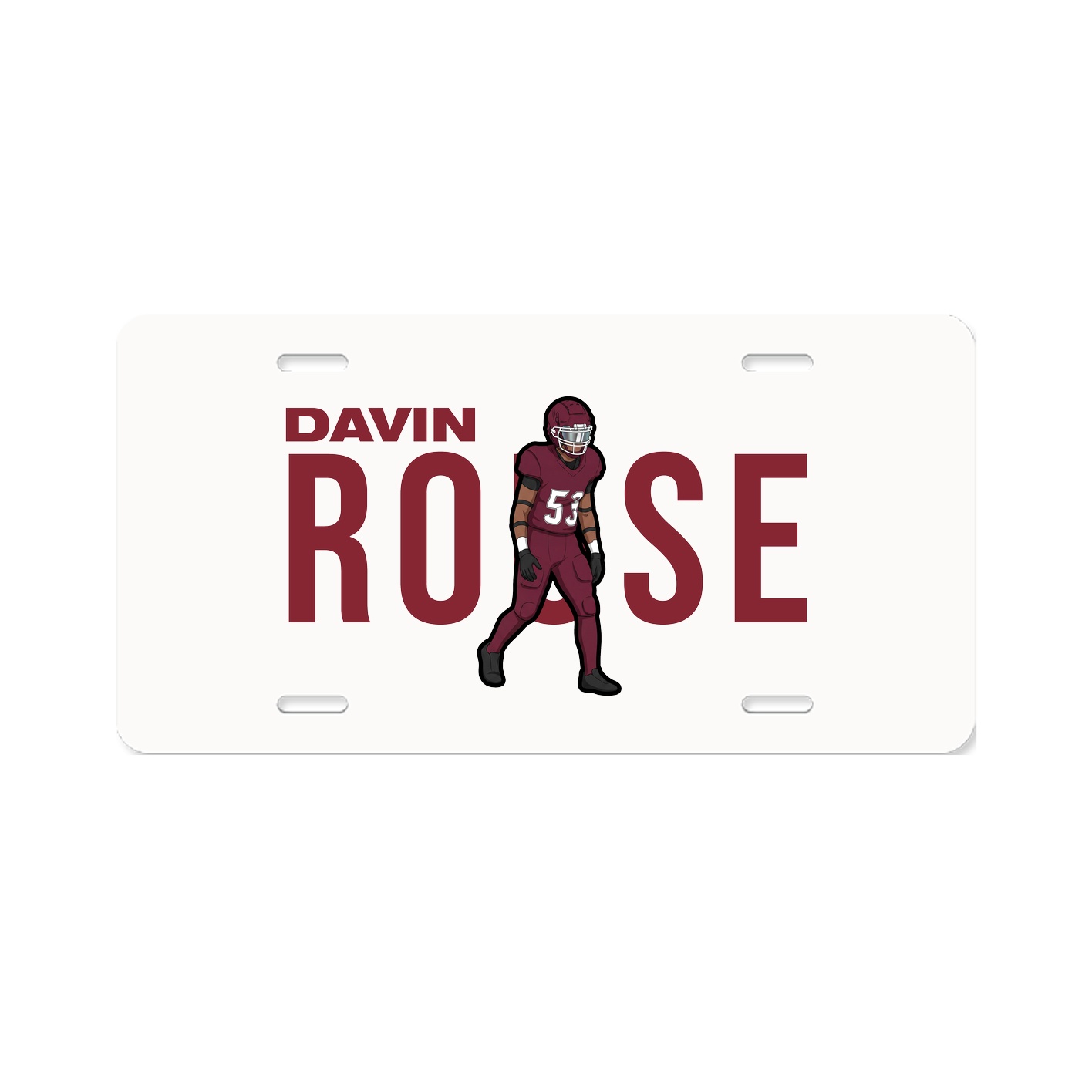 License Plate — Player Name in Classic