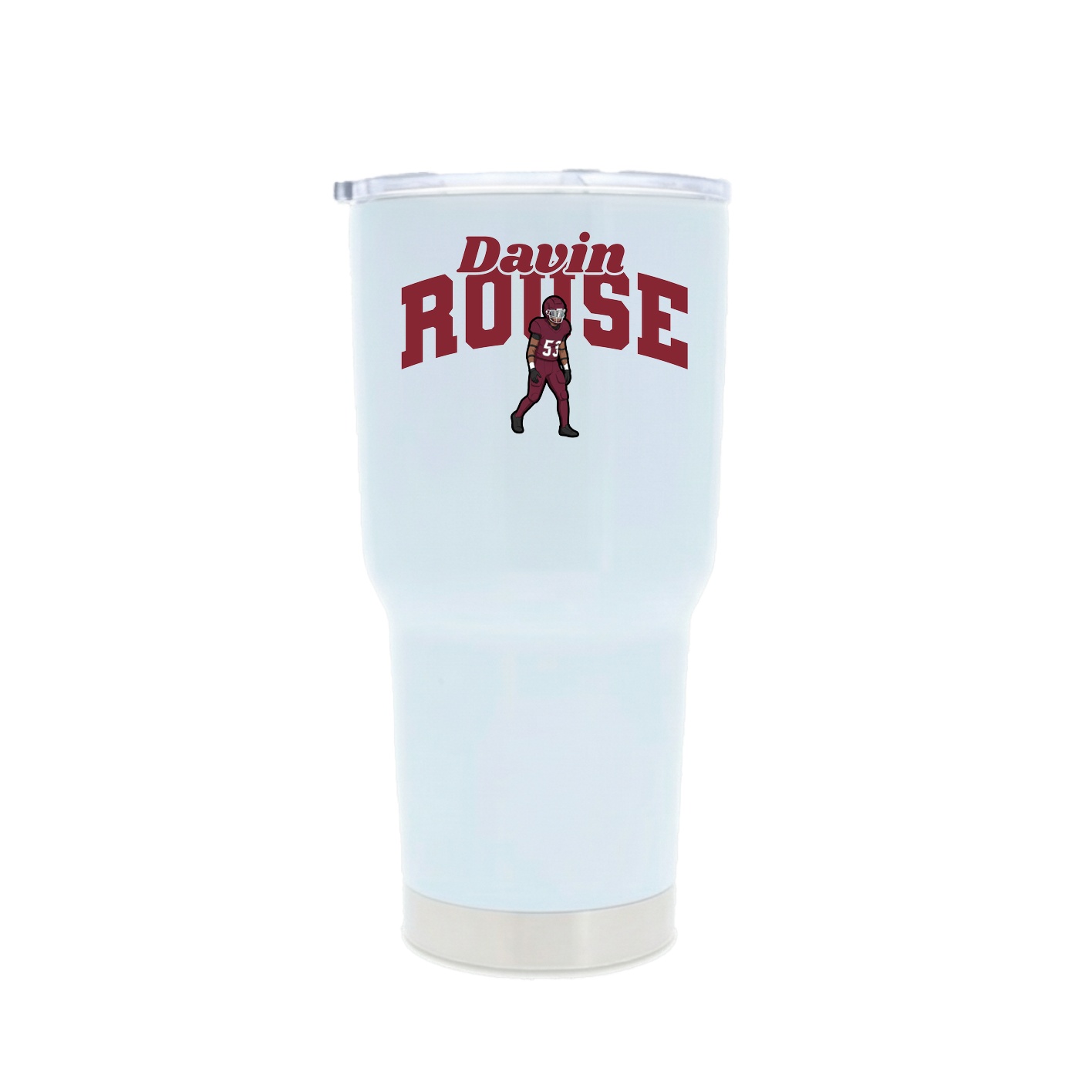 30oz Stainless Steel Tumbler — Signature Arch in White