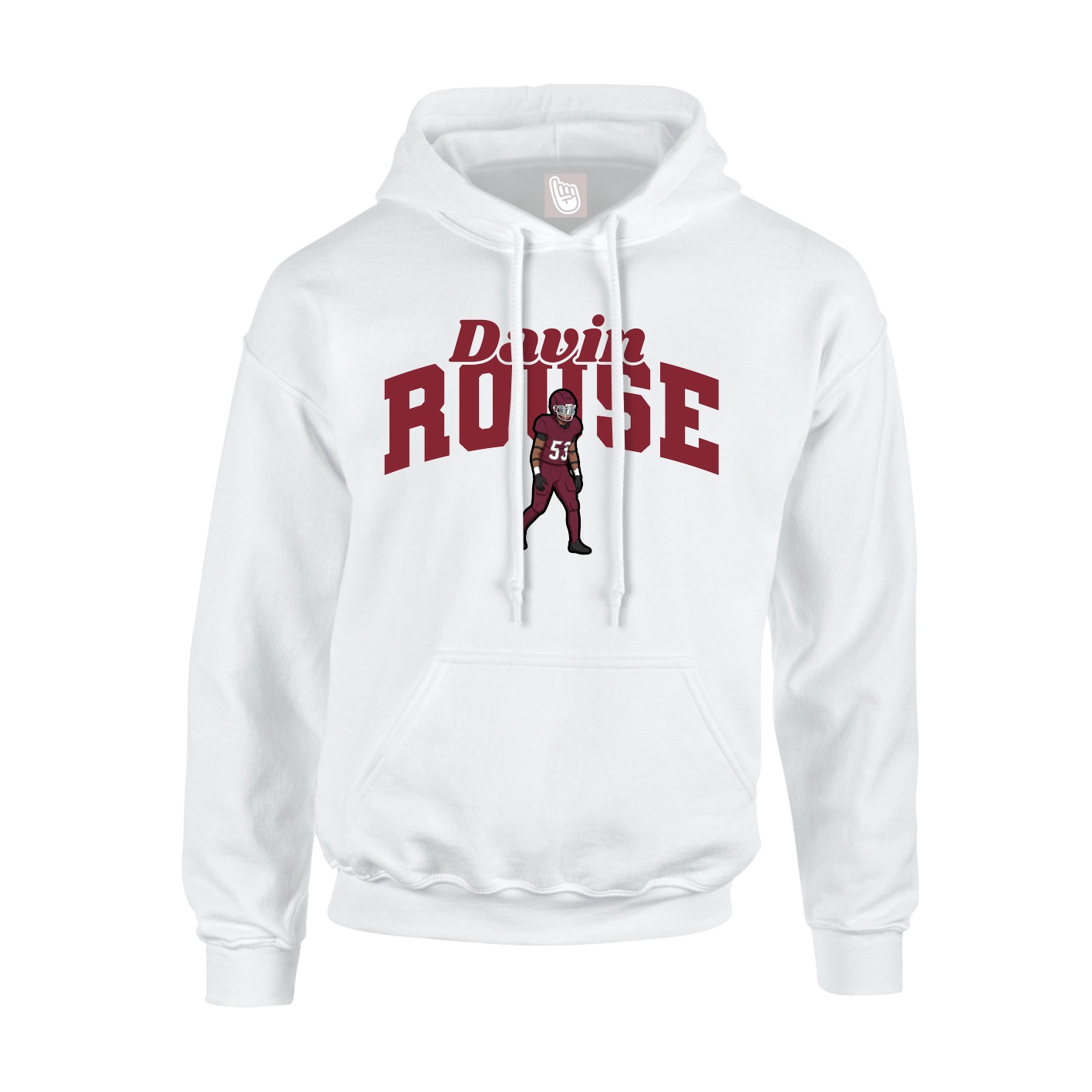 Youth Hoodie — Signature Arch in White