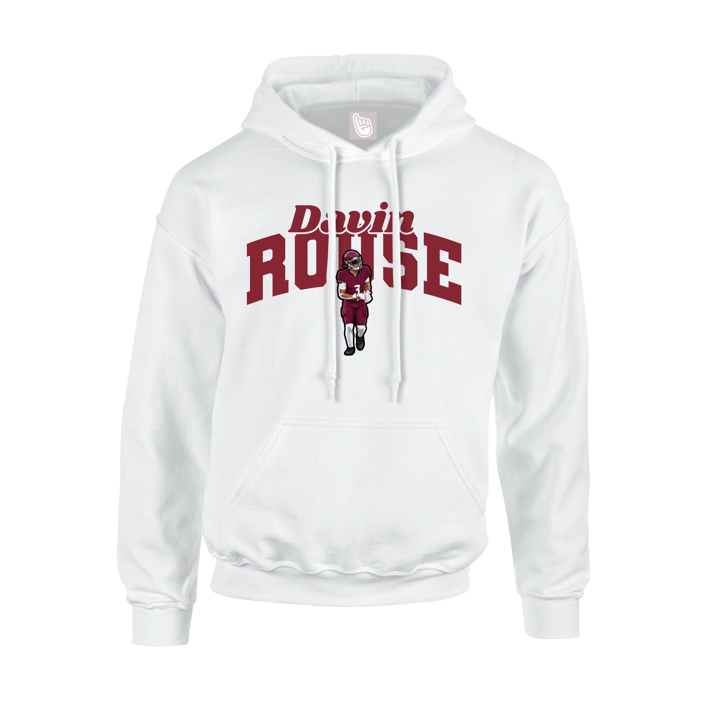 Youth Hoodie — Signature Arch in White