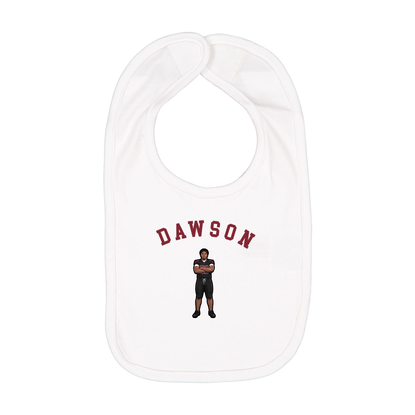 Infant Bib — Shirsey Arch in White