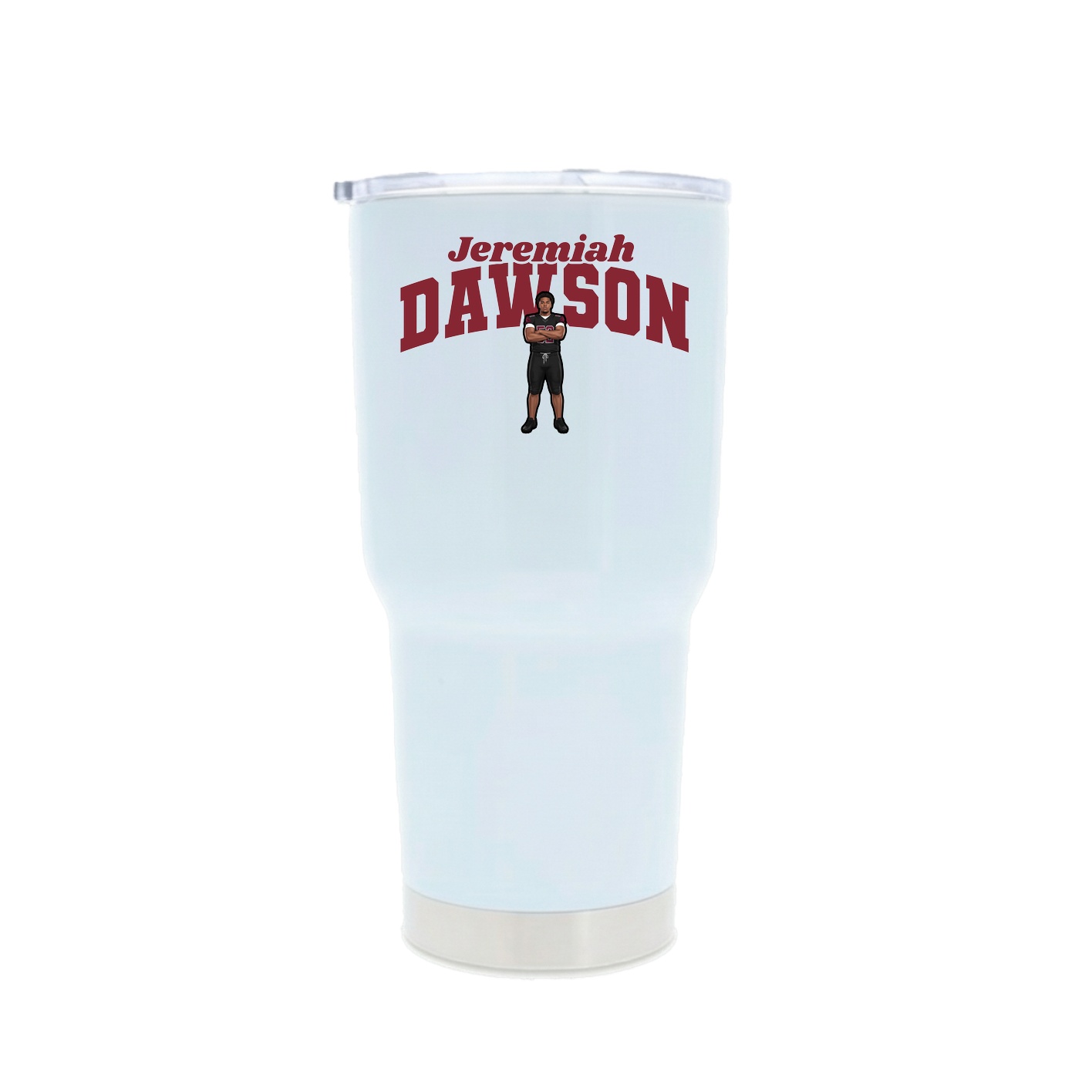 30oz Stainless Steel Tumbler — Signature Arch in White